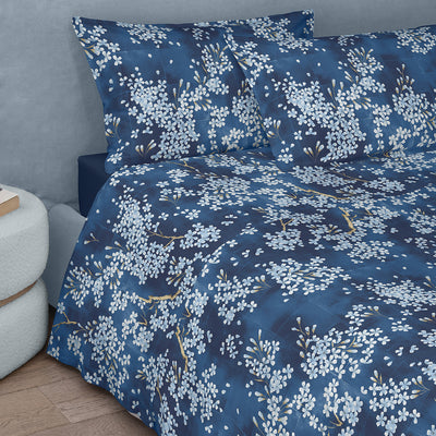 Completo Lenzuola Copriletto Percalle KIMONO Letto Fazzini