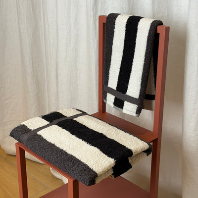 Set Asciugamani Cotone Americano Tinto Filo VANCOUVER Bagno Cogal 55 x 100 / 40 x 60 Nero