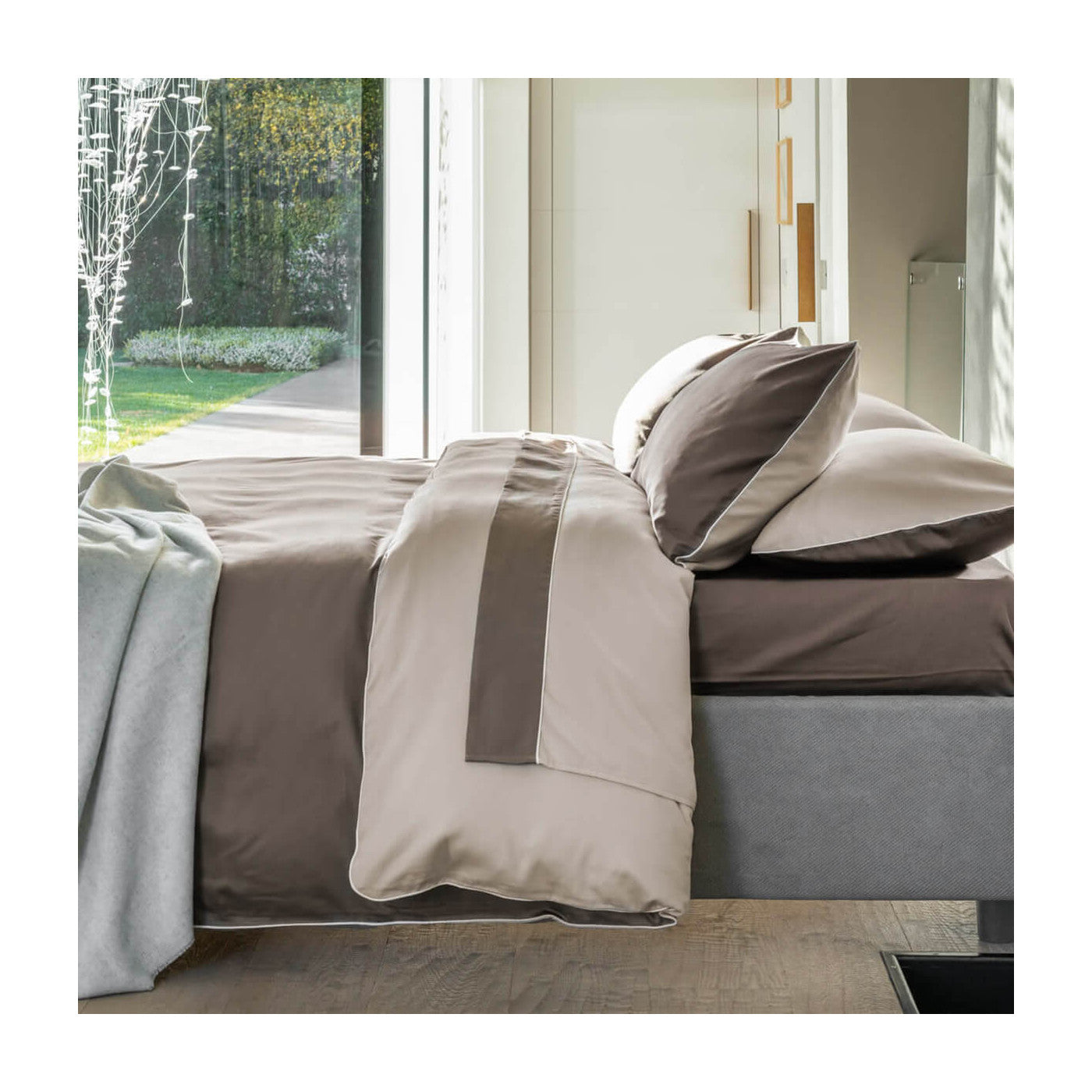 Parure Copripiumino Raso Satin Finesse Letto Moreali Tessile Casa