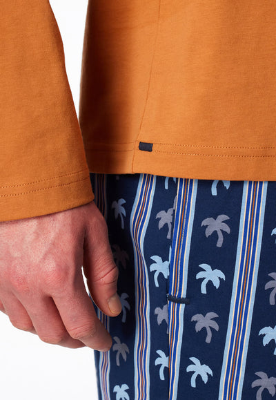 Maglietta Manica Lunga Uomo Cotone Coccio Abbigliamento Schiesser