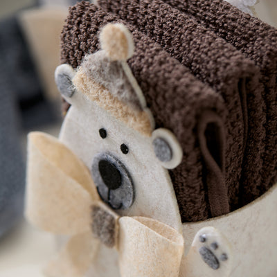 Set 3 Lavette + Cestino ATELIER D'INVERNO Bagno Maison Sucrée