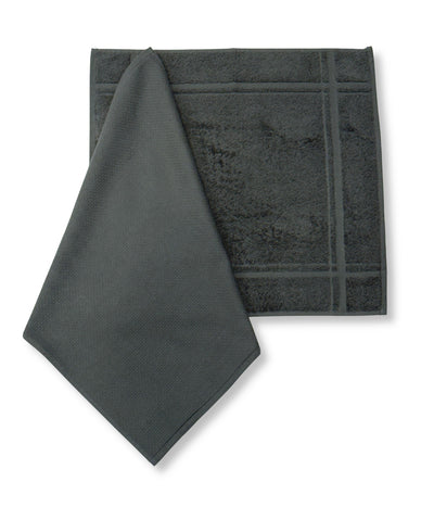 Set Canovacci Tela+Spugna APINO Cucina Moreali Tessile Casa 50 x 50 / 50 x 50 Antracite