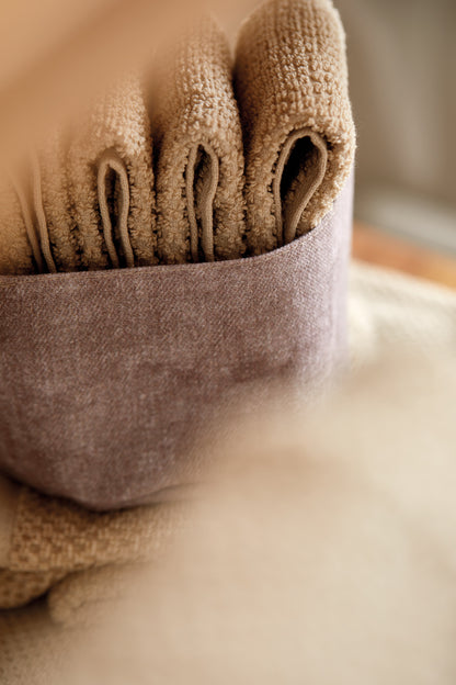 Set 4 Lavette + Cestino PEPE Bagno Maison Sucrée