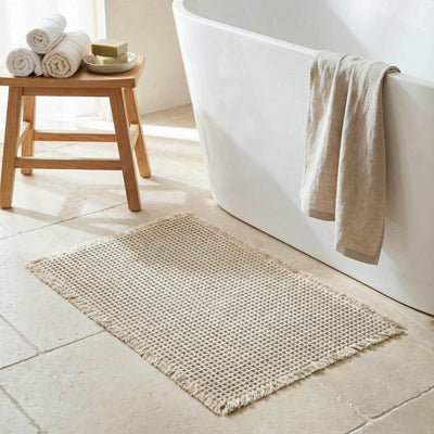 Tappeto Bagno Ape WAFFLE Bagno Moreali Tessile Casa 40 x 60 Avorio