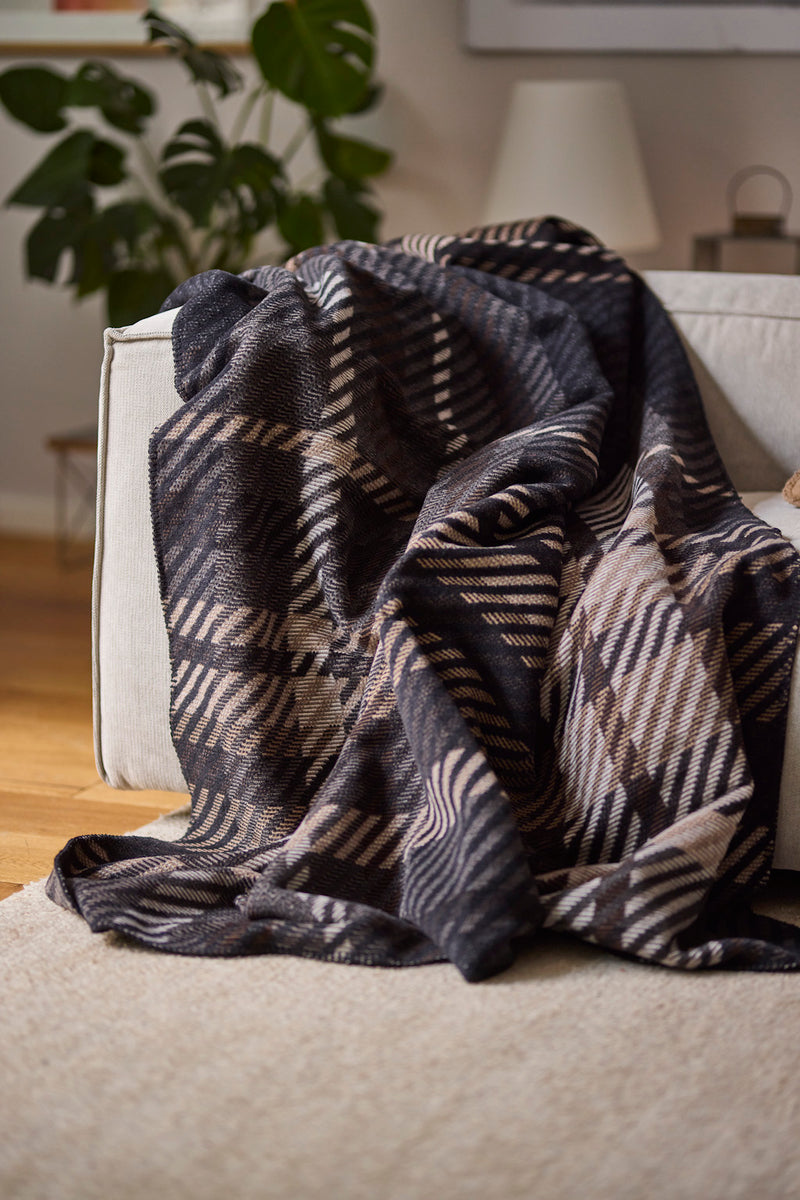 Plaid Caldo Cotone Midnight Soggiorno Borbo 150 x 200 Multicolor
