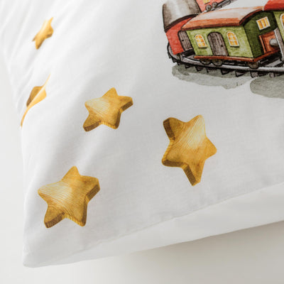 Coppia di Federe Madapolam Natalizie Letto Riviera