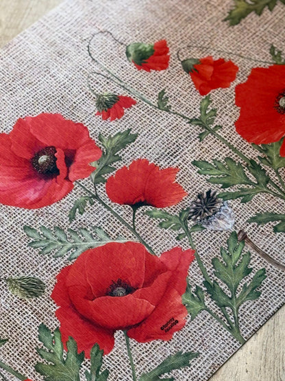 Tappeto Da Cucina al Metro Papaveri Soggiorno Moreali Tessile Casa