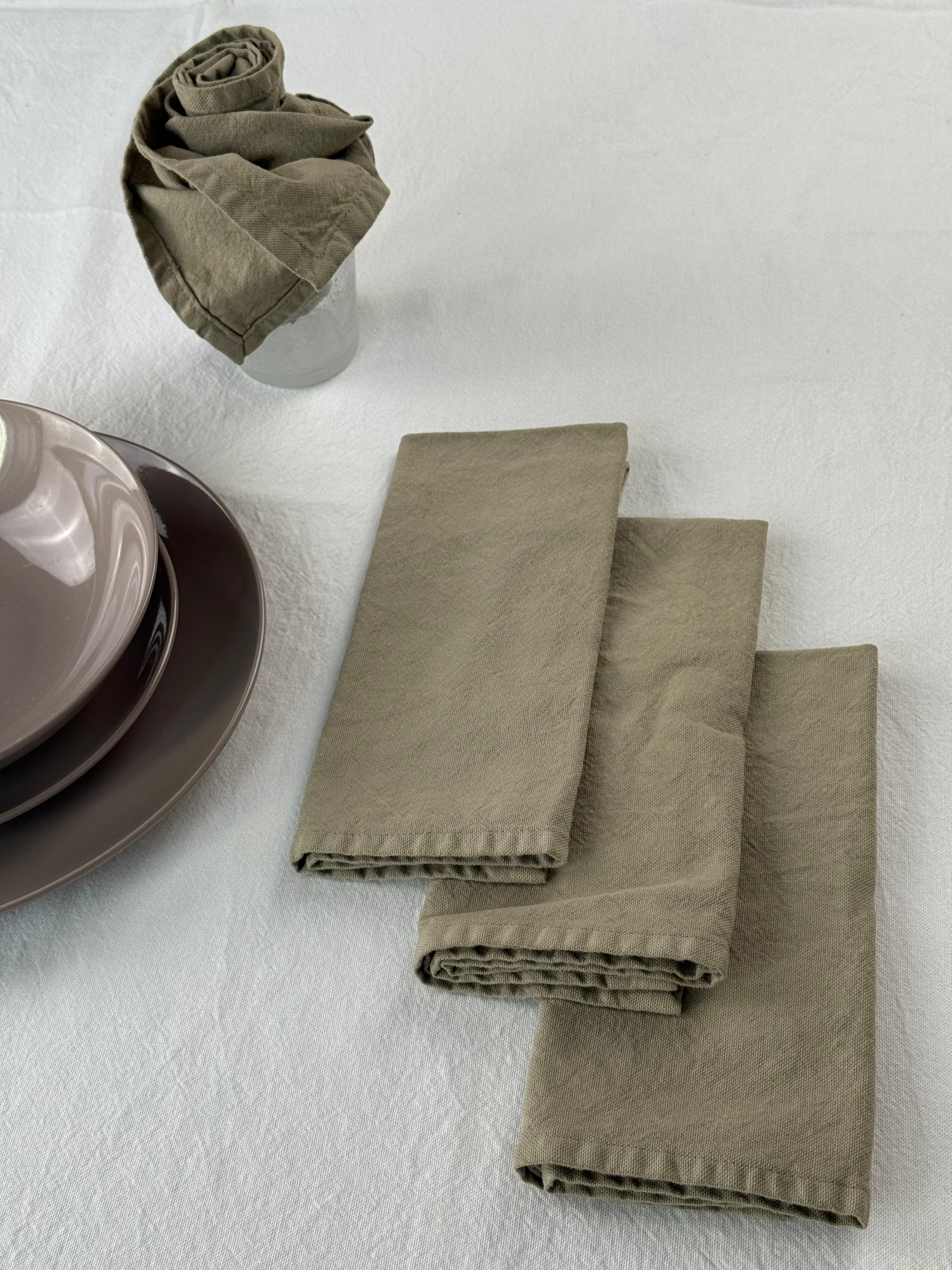 Set 4 Tovaglioli No-Stiro Cotone STONE Cucina Moreali Tessile Casa