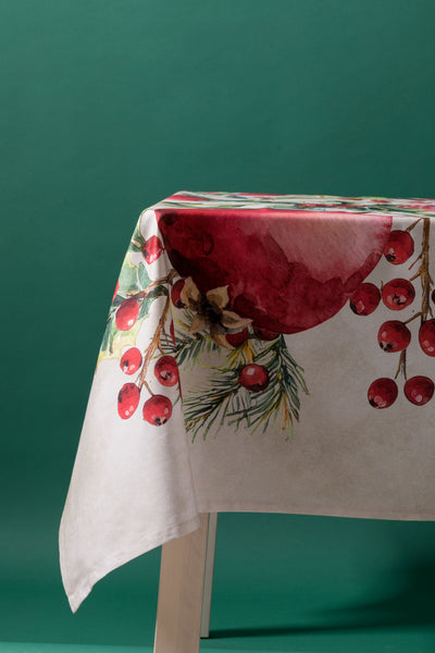 Tovaglia Twill Cotone Antimacchia CAROL Cucina Moreali Tessile Casa Runner 45 x 150 Natalizio