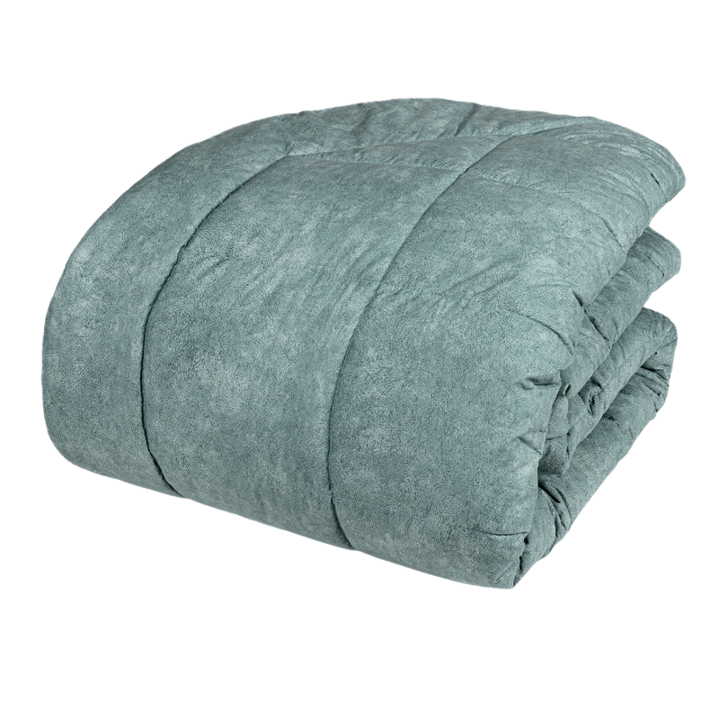 Trapunta Percalle Galuchat Letto Fazzini 270 x 270 Petrolio