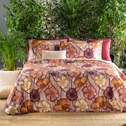 Completo Lenzuola Copriletto Raso 300TC Stampa Digitale Keira Letto Reevèr