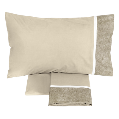 Completo Lenzuola Percalle GALUCHAT Letto Fazzini Matrimoniale Torrone