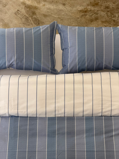Parure Copripiumino Double Rigone-Righe EASY Letto Moreali Tessile Casa