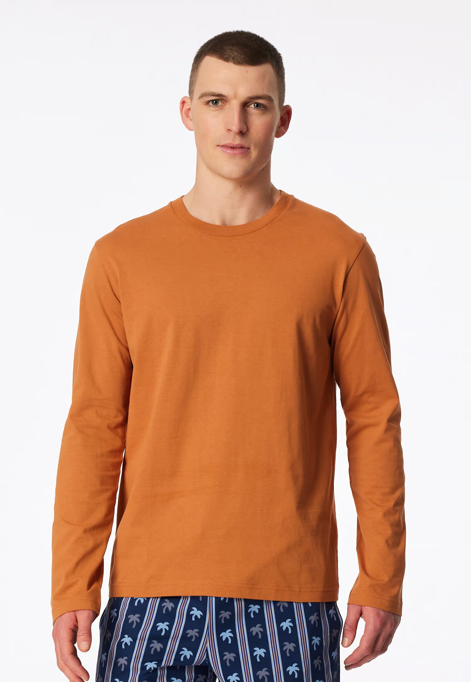 Maglietta Manica Lunga Uomo Cotone Coccio Abbigliamento Schiesser S Coccio