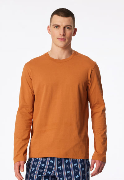 Maglietta Manica Lunga Uomo Cotone Coccio Abbigliamento Schiesser S Coccio