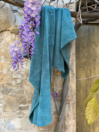 Set Asciugamani BAMBOO Made in Italy Bagno Moreali Tessile Casa 100 x 62 / 60 x 40 Ottanio