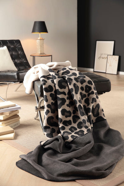 Plaid Caldo Cotone Leo Part Soggiorno Borbo 150 x 200 Animalier