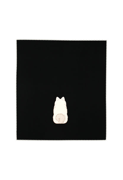 Plaid Pile Battuto Ricamato 'Volpino' Soggiorno Maryplaid 160 x 180 Nero