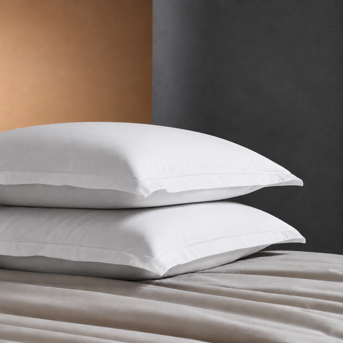 Coppia Federe Cotone Madapolam PAINT Letto Riviera 50 x 80 Bianco