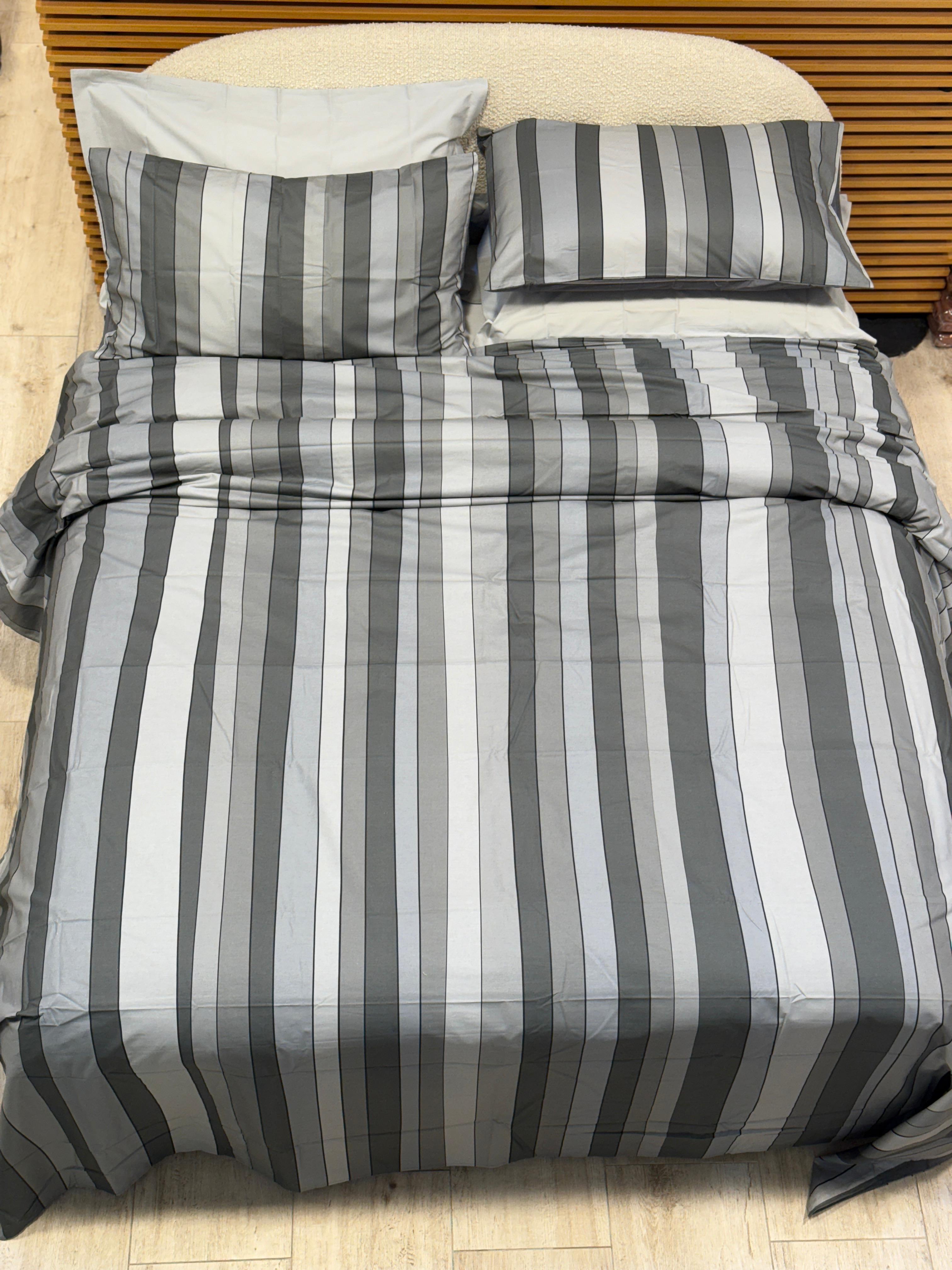 Parure Copripiumino BAIADERA Letto Moreali Tessile Casa Matrimoniale Pietra