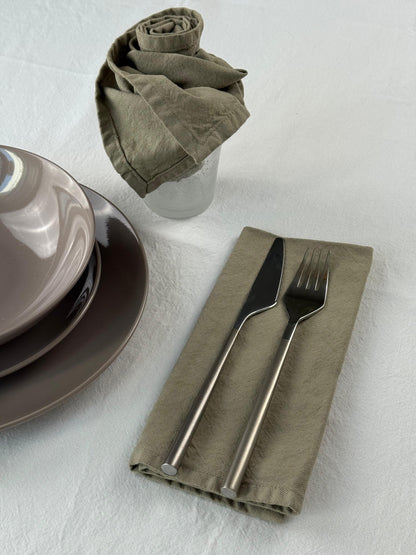 Set 4 Tovaglioli No-Stiro Cotone STONE Cucina Moreali Tessile Casa