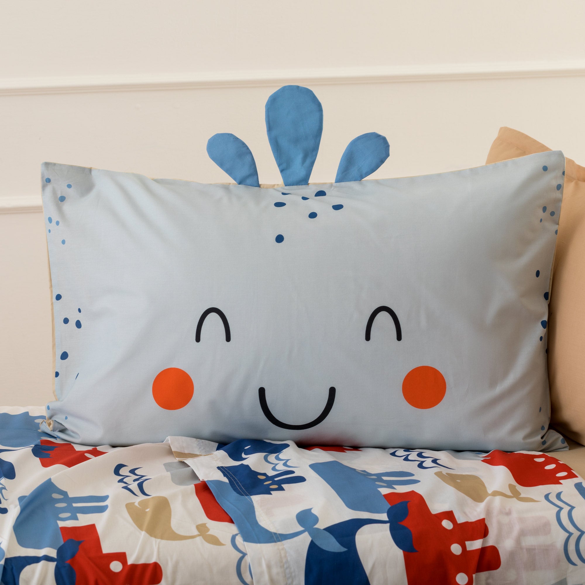 Completo Lenzuola KIDS Percalle Stampato FLIN Letto Riviera