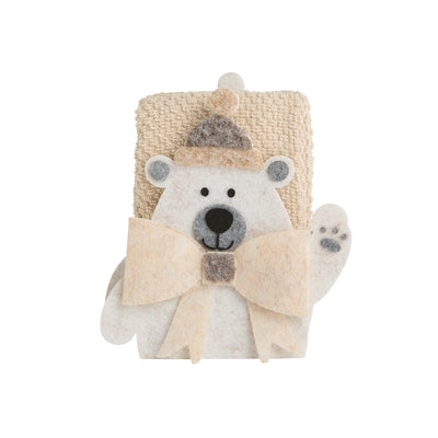 Set 3 Lavette + Cestino ATELIER D'INVERNO Bagno Maison Sucrée 30 x 30 Betulla