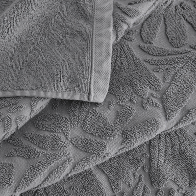 Set Asciugamani Jacquard Tinto Capo FLOWERS Bagno Moreali Tessile Casa
