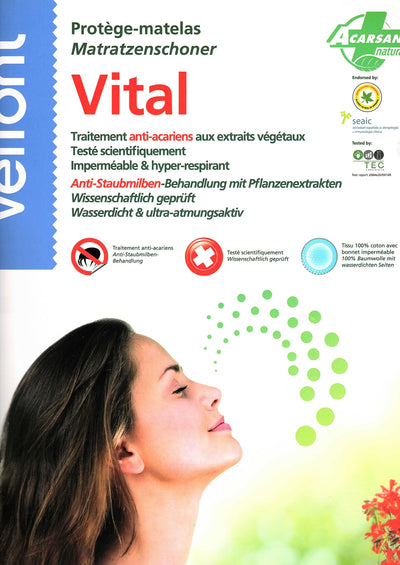 Coprimaterasso Antiacaro Impermeabile Vital® Materasso Velfont