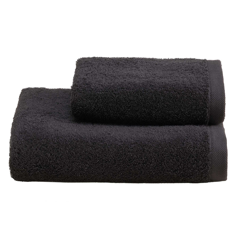 POPUP - Set Asciugamani Soft CAREZZA Bagno Moreali Tessile Casa 60 x 110 / 40 x 60 Nero