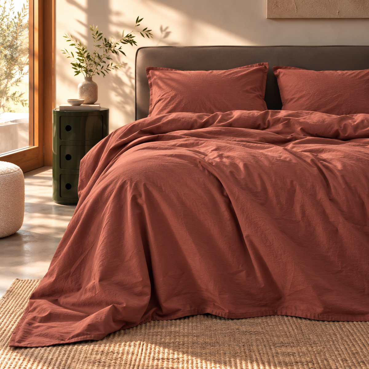 Parure Copripiumino Cotone No-Stiro ESSENZIALE Letto Moreali Tessile Casa Matrimoniale Marrakech