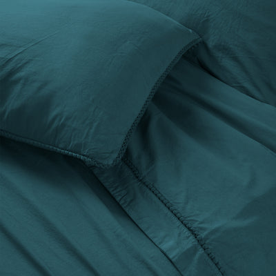 Parure Lenzuola No-Stiro PONPON Letto Moreali Tessile Casa Matrimoniale Ottanio