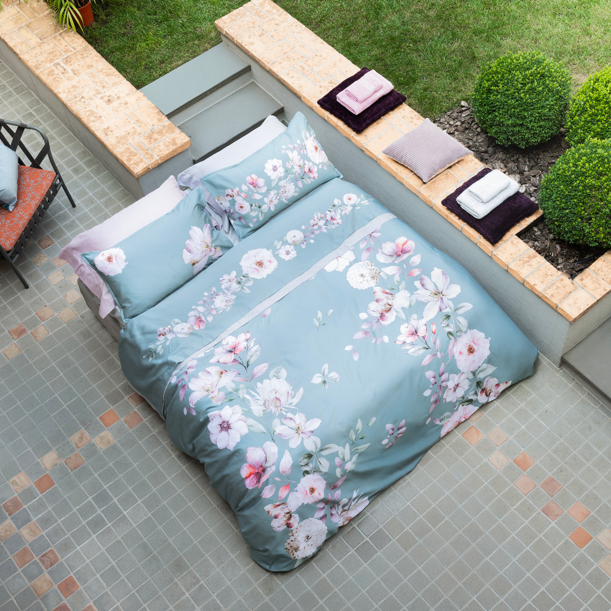 Parure Copripiumino Raso 300TC CHARLOTTE Letto Galizzi Matrimoniale Brina