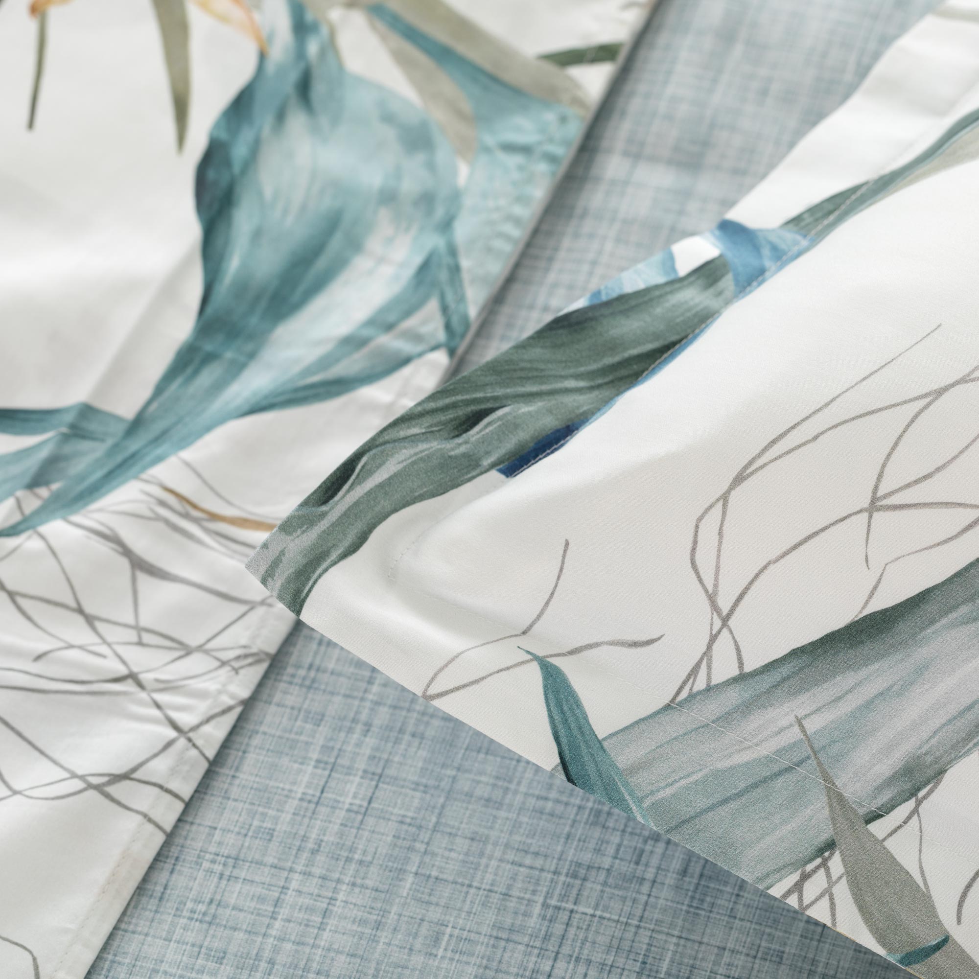 Completo Lenzuola Copriletto Raso 300TC Stampa Digitale PREZIOSA Letto Reevèr