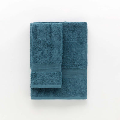 Set Asciugamani BORDURA Bagno Moreali Tessile Casa 60 x 110 / 40 x 60 Ottanio