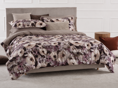 EIRA PARURE COPRIPIUMINO COPRILETTO PERCALLE STAMPA DIGITALE 2P Letto Riviera Matrimoniale Beige Nocciola