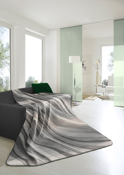 Plaid Caldo Cotone Flower Love Silver Soggiorno Borbo 150 x 200 Grigio