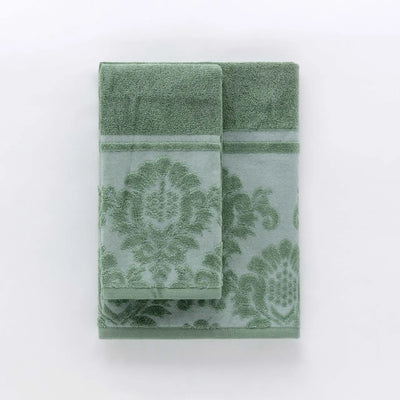 Set Asciugamani Jacquard SAVOY Bagno Riviera 60 x 110 / 40 x 60 Verde