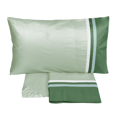 Completo Lenzuola Balza 3 Bordi Raso 300TC KUBRIC 60 Letto Fazzini