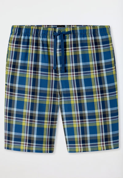 Pantaloncini Corti Uomo Cotone Quadretti Verde Abbigliamento Schiesser