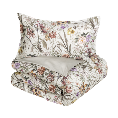 Parure Copripiumino Raso 300TC VANITAS Letto Fazzini Matrimoniale Sandalo