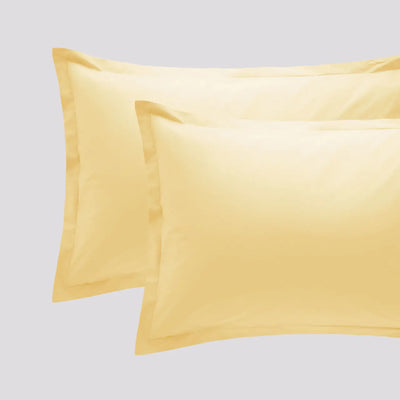 Coppia Federe Cotone MADAPOLAM Letto Riviera 50 x 80 Giallo Crema
