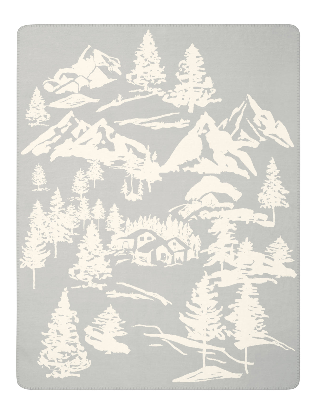 Plaid Reversibile in Caldo Cotone MOUNTAIN DREAMS Soggiorno Borbo